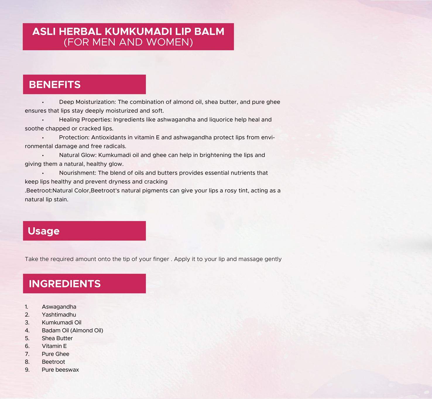 Asli Herbal Kumkumadi Lip Balm2