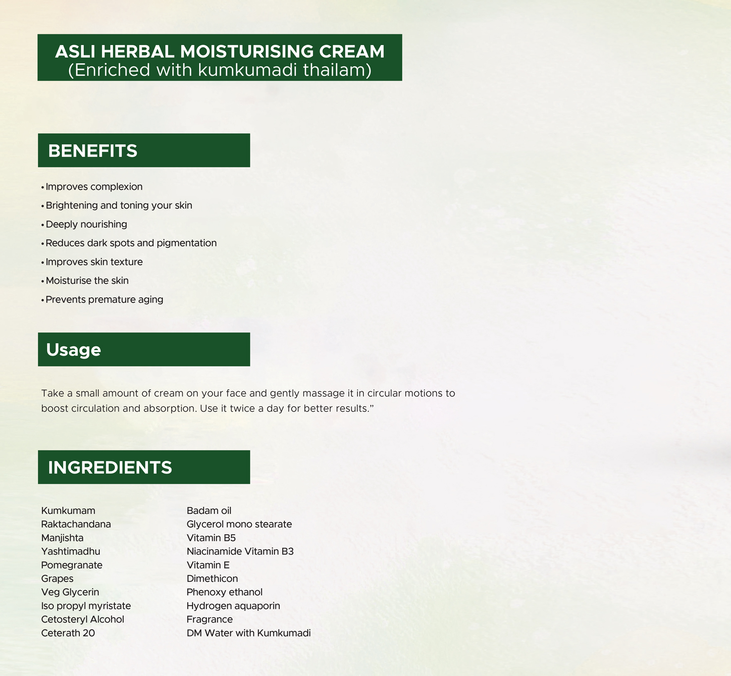 Asli Herbal Moisturising Cream2